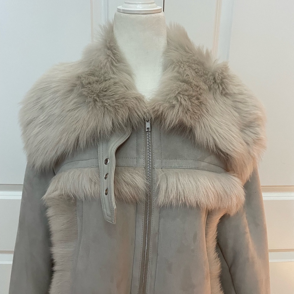 100% SHEARLING AVIATOR JACKET FROM HELMUT LANG - Picture 7 of 14